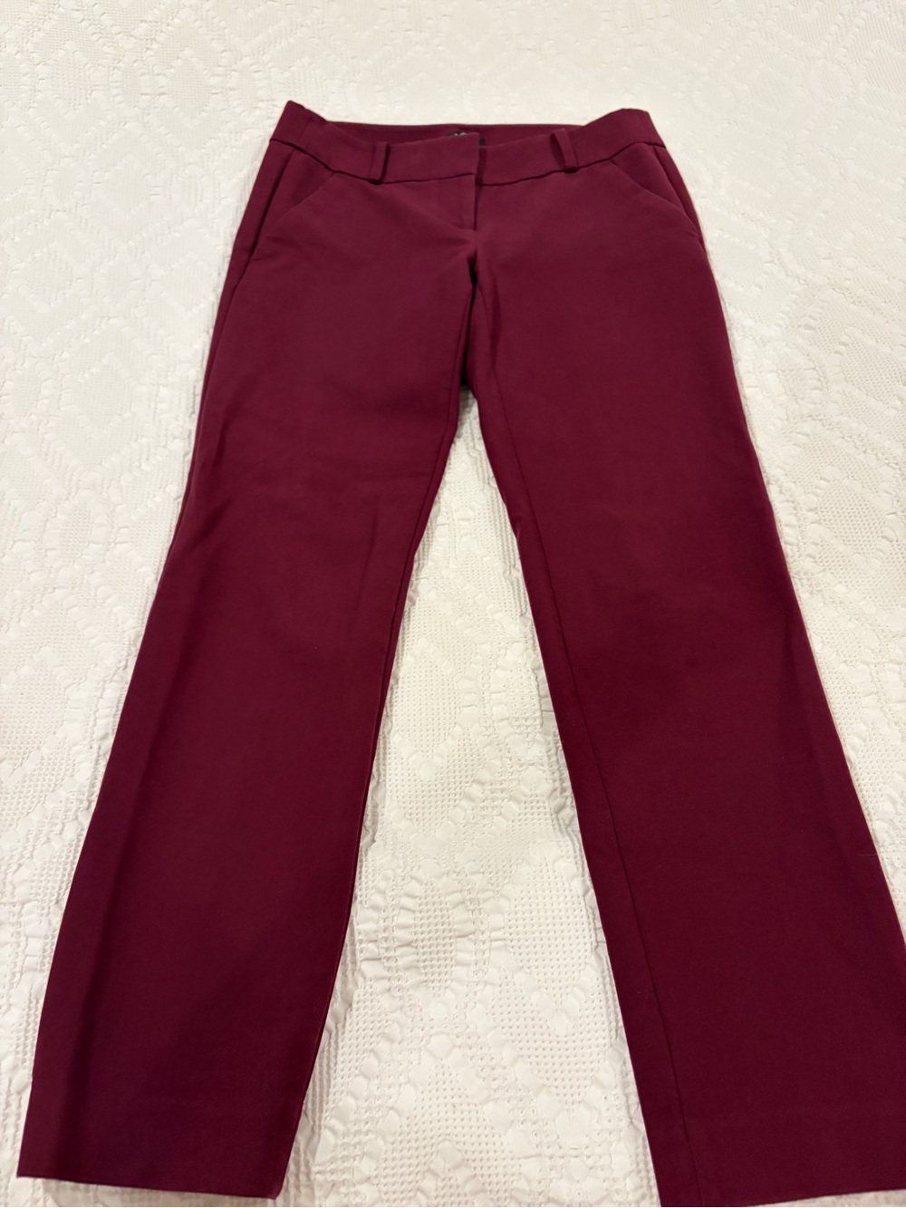 Ann Taylor Loft Women's Burgundy Marisa Pants Trousers
